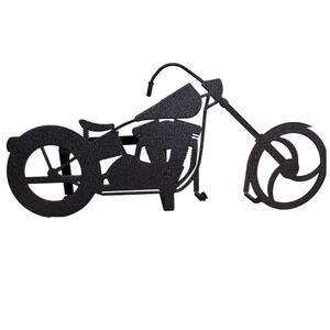 Vintage Metal Chopper Motorcycle Napkin Holder Biker Man Cave Decor